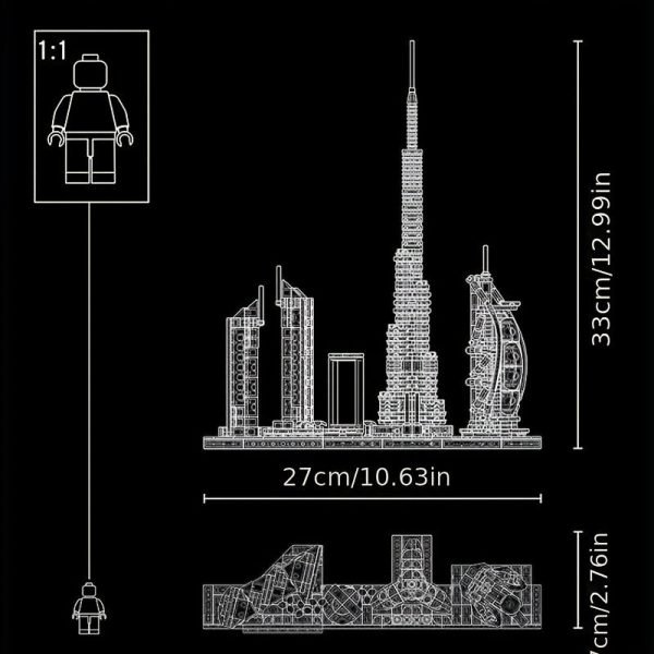 Goodsright Decor 740pcs Grand Architecture Building Kit - Highly Detailed Collectible Set for Adults with Challenging Creative Building Experience - Inspired by Iconic Skylines