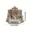 Goodsright Decor 1pc, Resin Miniature Trevi Fountain, Roman Church Sculpture, Rome Italy Sand Tray, Psychological Sandplay