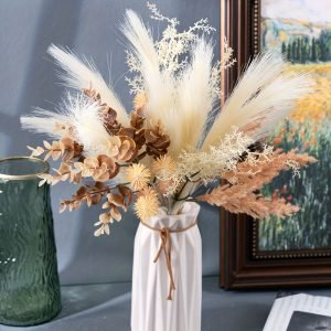 Goodsright Decor 1 Bundles Artificial Flowers Fake Plants Arrangements Wedding Bouquets Decorations Plastic Floral Bouquets Table Centerpieces for Home Kitchen Garden Party D??cor Bouquets