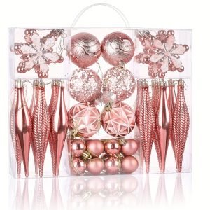Goodsright Decor 40-Piece Christmas Decoration Set - Vibrant Balls, Ice Cones, and Snowflake Pendants for Magical Tree Display and Holiday Party Decor - Exclusively Designed for the Festive Season