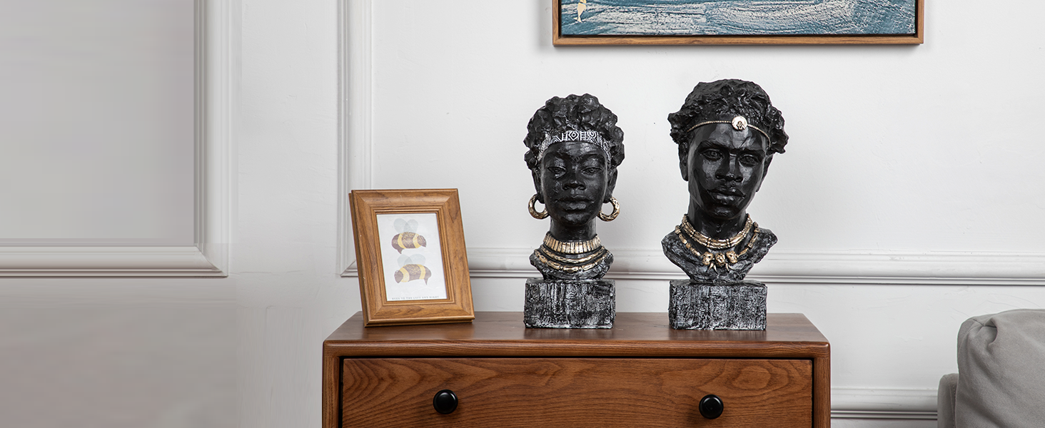 african head statue for home decor