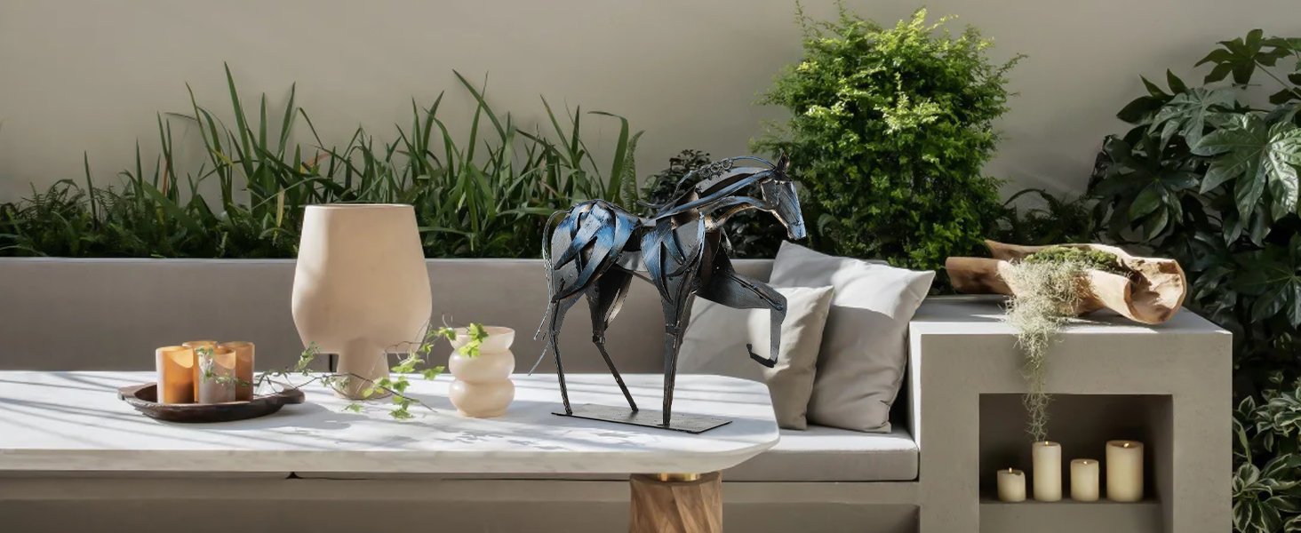 Strong Metal Horse Statue Sculpture 9