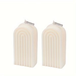 167600fb-6260-4164-817b-a33b6e389d26-1 Goodsright Decor Minimalist Arch Soy Candle With Geometric Aesthetic - U-Shaped Design, Perfect For Spa Yoga & Birthday Gifts, Home Party Decor, White