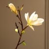 Goodsright Decor 1pc, Artificial Chinese Water Lily & Magnolia Flowers With Ceramic Vase Set, Tabletop Decor, Living Room & Dining Table Decorative Bonsai Display Accessories