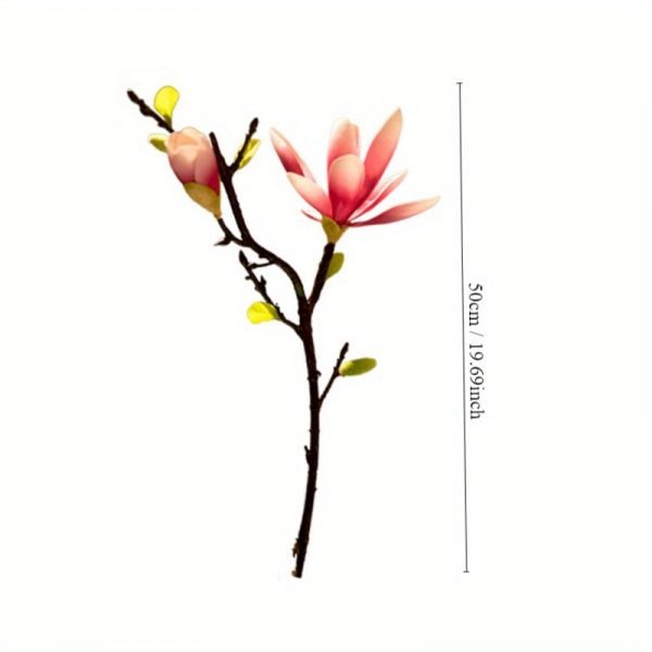 Goodsright Decor 1pc, Artificial Chinese Water Lily & Magnolia Flowers With Ceramic Vase Set, Tabletop Decor, Living Room & Dining Table Decorative Bonsai Display Accessories