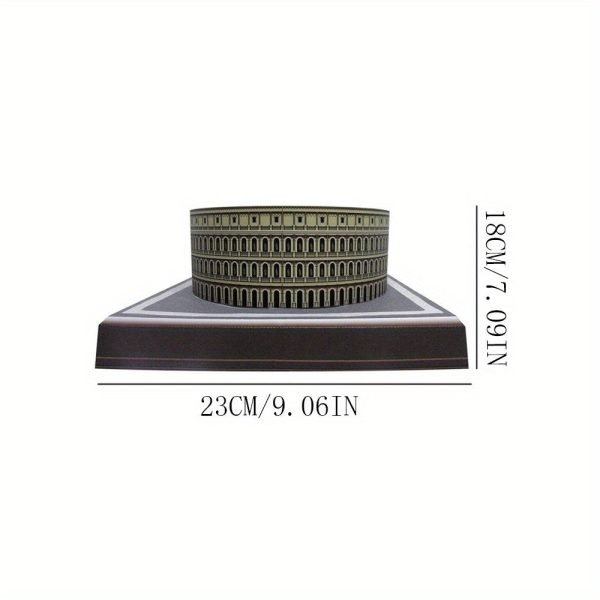 Goodsright Decor "Iconic" Diy 3D Paper Model Kit - Rome Colosseum Architectural Replica, Handcrafted Ornament For Home & Office Decor, Ideal For Architecture Enthusiasts