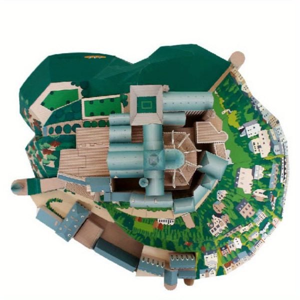 1712546263259-f783d6a3861e4feba2b934b3e1b17b8c-goods Goodsright Decor Saint-Michel Abbey 3D Paper Model Kit - Handmade DIY World Famous Architecture Replica, Coated Finish, Ideal for Bedroom, Living Room, Office, Study Decor
