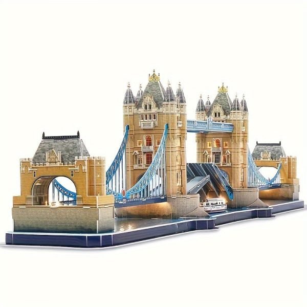 Goodsright Decor Large Led London Twin Bridge 3D Puzzle Set - Classic Style, Battery-Powered (Aa), Perfect For Valentine'S Day Gift, Ages 8-12