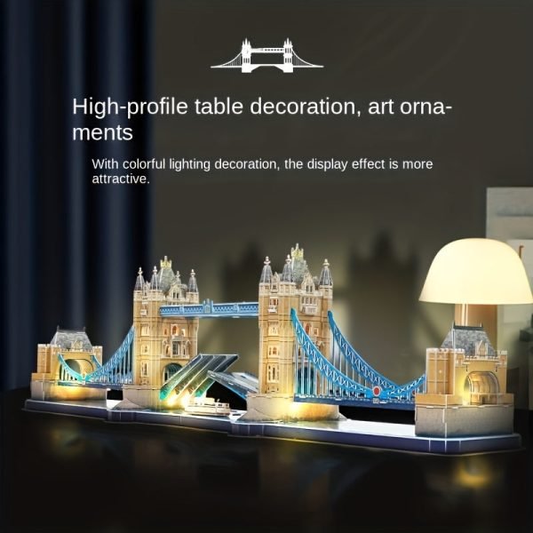 Goodsright Decor Large Led London Twin Bridge 3D Puzzle Set - Classic Style, Battery-Powered (Aa), Perfect For Valentine'S Day Gift, Ages 8-12