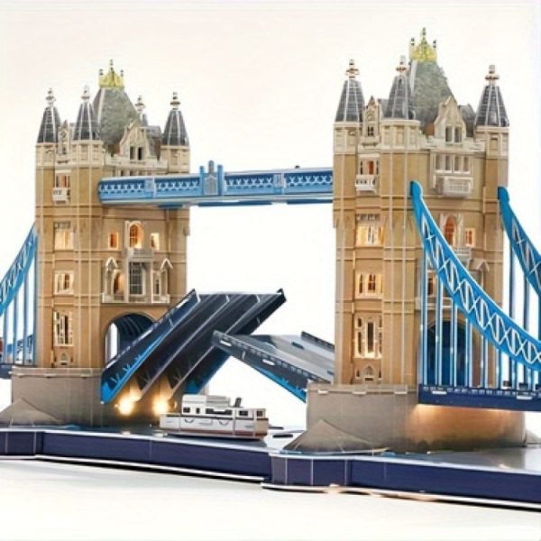 Goodsright Decor Large Led London Twin Bridge 3D Puzzle Set - Classic Style, Battery-Powered (Aa), Perfect For Valentine'S Day Gift, Ages 8-12