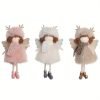Goodsright Decor 3 PCS Hanging Christmas Angel Girl Ornaments with Antlers and Wings, Plush Festive Tree Pendants for Holiday Party Decor, Material Blend of Plastic, Cloth, Linen - Perfect for Christmas and New Year Celebrations