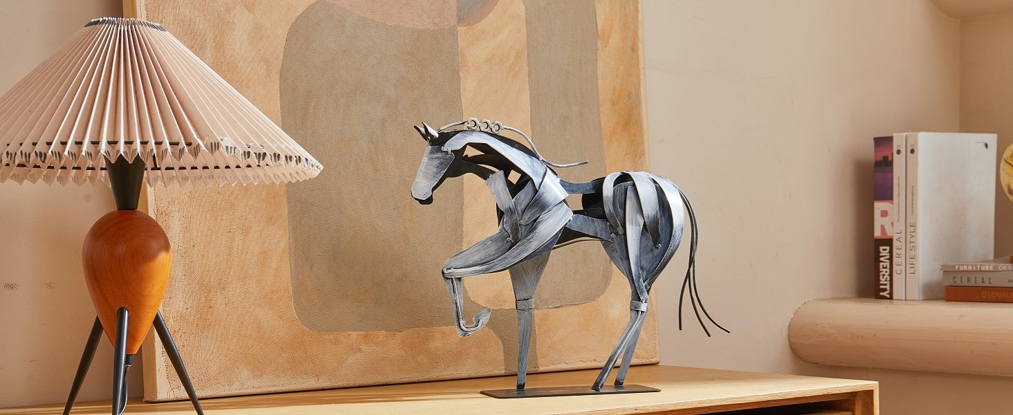 Grey - SunBlogs Art Horse Statue A