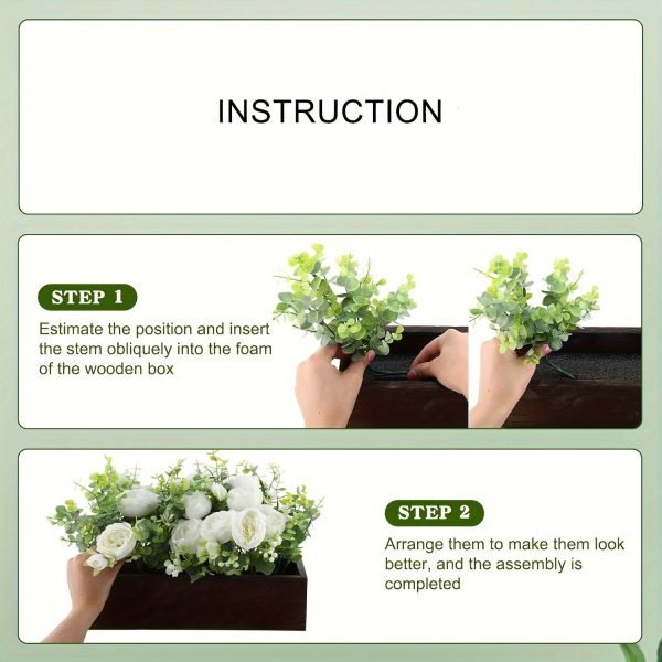 Goodsright Decor Rustic Wood Tray with Lifelike Artificial Flowers - Stylish Farmhouse Centerpiece for Dining & Living Rooms - Durable Coffee Table Decor