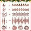 Goodsright Decor 40-Piece Christmas Decoration Set - Vibrant Balls, Ice Cones, and Snowflake Pendants for Magical Tree Display and Holiday Party Decor - Exclusively Designed for the Festive Season