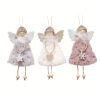 Goodsright Decor 3pcs Delightful Angel Girl Pendant Decor Set - Festive Charm Dolls for Christmas Tree, Home, Office & Party - Uniquely Crafted, Dazzling Scene Accent