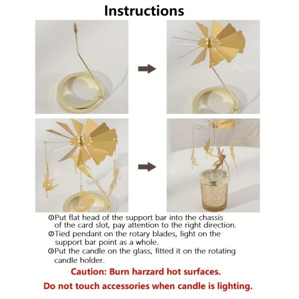 33e244e4da318c639eae82b3e00b813b-1 Goodsright Decor 1pc Dreamy Rotating Candlestick, Rotating Carousel, Relief Bottle Configuration, Aromatherapy Candle Combination, Romantic Atmosphere Decoration, Aromatherapy Accessories Decoration
