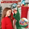 Goodsright Decor 4pcs Extra-Large Soft Knitted Christmas Stockings - Vibrant Decorations in Ivory, Burgundy, Gray, and Green - Perfect for Fireplaces, Christmas Trees, Families, Holiday Parties, and Decorations