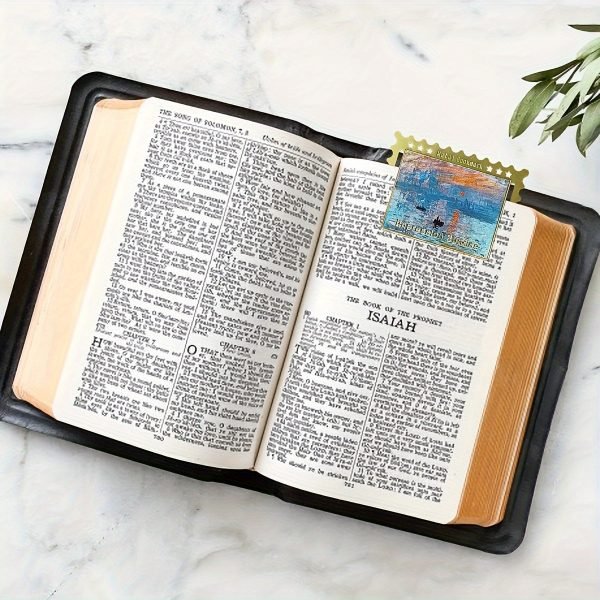 Goodsright Decor 8-Piece Vintage Oil Painting Bookmark Set - Creative Metal Badge Pendants, Perfect For Birthday & Gratitude Gifts