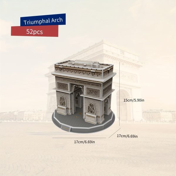Goodsright Decor DIY 3D Arc de Triomphe Diorama Kit for Adults - Creative Paper Craft Home Decor, Collectible Olympic & Travel Souvenir, Ideal for Birthday, Graduation, Valentine's & Father's Day Gift