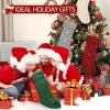 Goodsright Decor 4pcs Extra-Large Soft Knitted Christmas Stockings - Vibrant Decorations in Ivory, Burgundy, Gray, and Green - Perfect for Fireplaces, Christmas Trees, Families, Holiday Parties, and Decorations