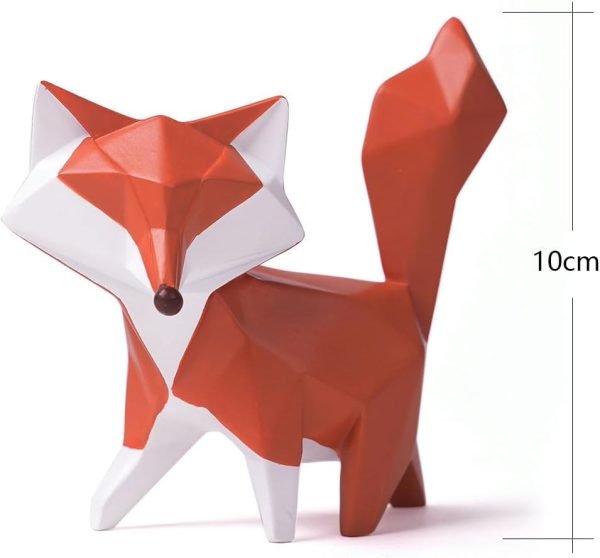 Goodsright Decor Fox Figurine Statue Gifts Modern Sculpture Decor Home Gifts Animal Arts Polyresin Geometric Crafts 4.0 inch