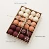 Goodsright Decor 36-Pack Wool Felt Balls, 1.18in Christmas Tree Ornaments, European Style, Festive Window & Scene Decor, Holiday Decorations, Boxed Set