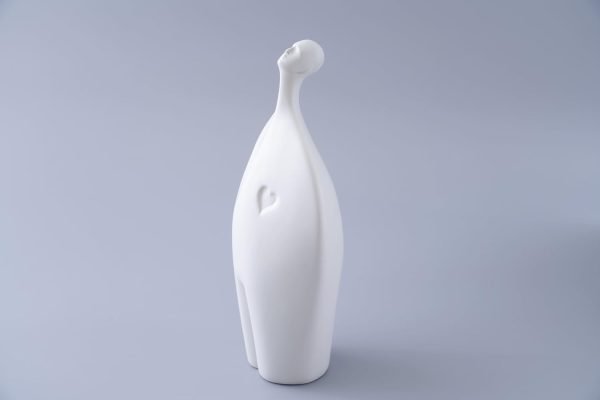 518ZjKMTrJL._AC_SL1500 Goodsright Decor White Ceramic Sculpture - Home Decor Statue for Serenity, Modern Art Table Top Decoration - Aesthetic Figures Ornaments for Living Room, Bedroom, Office, Shelf, Abstract Style Gifts
