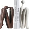Goodsright Decor Decorative Bookends for Heavy Books, Thinker Statue Book Holders for Shelves & Office Desk, Abstract Decor Aesthetic Book Ends Stoppers, Modern Bookshelf Decoration