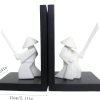 51Pt97toViL._AC_SL1500 Goodsright Decor Chivalrous Samurai Bookends, Modern Chinese Tai Chi Character Book Ends, Heavy Abstract Bookend, Japanese Warrior Statue Book Stoppers, Kongfu Non-Slip Crafts Book Ends, for Office Home Decor(Color:B)