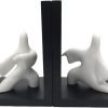 51XVH2Ev-wL._AC_SL1500 Goodsright Decor Chivalrous Samurai Bookends, Modern Chinese Tai Chi Character Book Ends, Heavy Abstract Bookend, Japanese Warrior Statue Book Stoppers, Kongfu Non-Slip Crafts Book Ends, for Office Home Decor(Color:B)