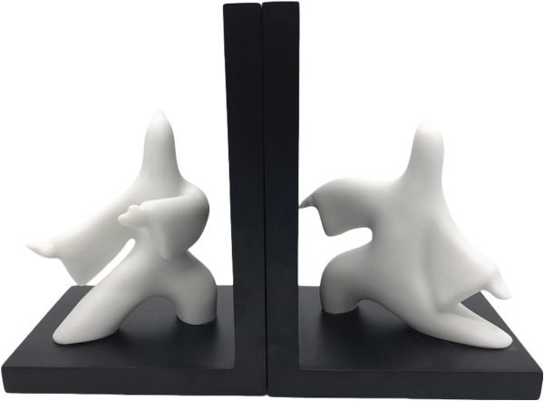51XVH2Ev-wL._AC_SL1500 Goodsright Decor Chivalrous Samurai Bookends, Modern Chinese Tai Chi Character Book Ends, Heavy Abstract Bookend, Japanese Warrior Statue Book Stoppers, Kongfu Non-Slip Crafts Book Ends, for Office Home Decor(Color:B)
