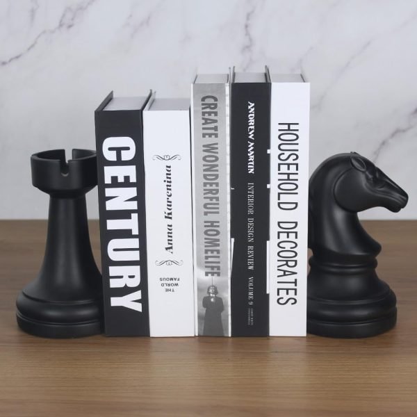 610mwBoNLSL._AC_SL1000 Goodsright Decor Decorative Bookends Chess Bookends, Book Shelf Decor Book Ends for Heavy Books, Heavy Bookends Book Stoppers for Desk Decoration, Unique Bookends Decor for Office Home (Chess Bookends)