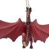Goodsright Decor Red Flying Gothic Dragon Fantasy Christmas Tree Hanging Ornament Statue