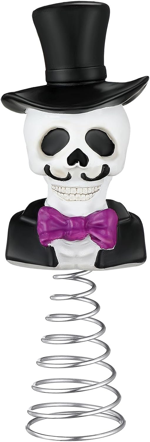 Goodsright Decor Halloween Pumpkin Skull Ghost Miniature Tree Topper Spooky Halloween Ornaments Pumpkin Halloween Tree Topper 4 Inches Mini Halloween Christmas Tree Ornaments for Halloween Party (Ghost)