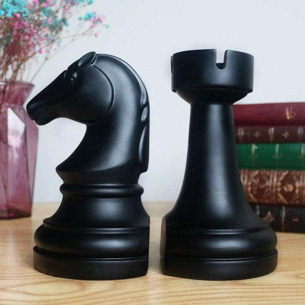 61C9Cntk9xL._AC_SL1000 Goodsright Decor Decorative Bookends Chess Bookends, Book Shelf Decor Book Ends for Heavy Books, Heavy Bookends Book Stoppers for Desk Decoration, Unique Bookends Decor for Office Home (Chess Bookends)