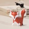 Goodsright Decor Fox Figurine Statue Gifts Modern Sculpture Decor Home Gifts Animal Arts Polyresin Geometric Crafts 4.0 inch