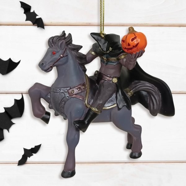 61j8XA3r4BL._AC_SL1000 Goodsright Decor Headless Horseman Spooky Halloween Ornament, Scary Christmas Tree Resin Decoration