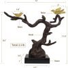 Goodsright Decor Sculptures Home Decor,Abstract Art Figurines, Centerpiece Table Decorations,Resin Tree Bird Statues with Stone Base,Modern Shelf Accents for Living Room Bedroom Office Desk
