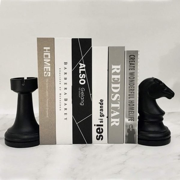 61saSdA7_VL._AC_SL1000 Goodsright Decor Decorative Bookends Chess Bookends, Book Shelf Decor Book Ends for Heavy Books, Heavy Bookends Book Stoppers for Desk Decoration, Unique Bookends Decor for Office Home (Chess Bookends)