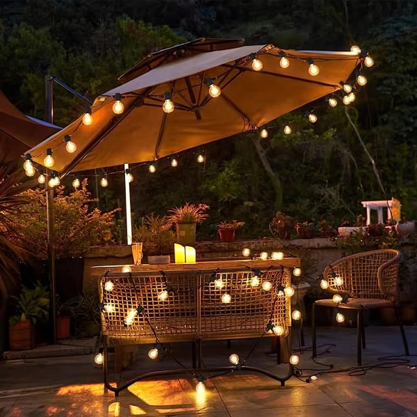 Goodsright Decor Waterproof 50Ft LED G40 Globe String Lights ?C Dimmable, Energy-Efficient & Warm Ambiance for All Festive Occasions, 27+2 Shatterproof Bulbs, US Ready