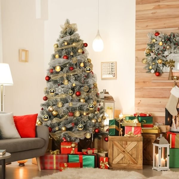 Goodsright Decor 100-Piece Golden Christmas Ornaments - Durable Shatterproof Hanging Baubles for Elegant Christmas Tree Decoration - Perfect for Xmas, Holiday, and Wedding Party Decor