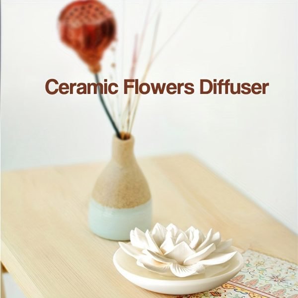 697b8042cefccacd5304d17ffc17983f Goodsright Decor 1pc Exquisite Ceramic Flower-Shaped Aroma Diffuser - Empty Bottle for Custom Fragrance, Home Decor, Air Freshener, and Car Accessory for Wedding, Halloween, and Christmas Decorations