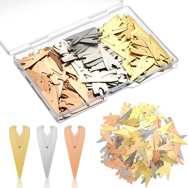 Goodsright Decor 180 Pieces Book Darts Tin Mixed Metals Bookmarkers Thin Line Bookmarks Silver Gold Orange Book Markers Brass Page Darts Mixed Book Markers for Women Men Teen Students Readers Book Lovers