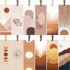 713jmDqZ8yL._AC_SL1500 Goodsright Decor 60 Pieces Abstract Boho Bookmarks Minimalist Line Bookmarks Women Minimalist Geometric Sun Double Sided Bookmark Minimalist Landscape Page Markers Book Markers Botanical Plant Bookmarks for Students