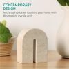 Goodsright Decor Natural Marble Decorative Sculpture - Sleek & Modern Ornament Design for Home Decor - Versatile Living Room, Bathroom, and Kitchen Ornaments