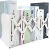71ELGx_mnjL._AC_SL1500 Goodsright Decor Adjustable Bookends, 19 inches 2 Dividers Heavy Duty Metal Book Holders, Book Storage Rack, Desk Organizer Magazine File Holder for Office, School, Bookstore and Home, Black