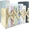 71Nv-k2sbVL._AC_SL1500 Goodsright Decor Adjustable Bookends, 19 inches 2 Dividers Heavy Duty Metal Book Holders, Book Storage Rack, Desk Organizer Magazine File Holder for Office, School, Bookstore and Home, Black