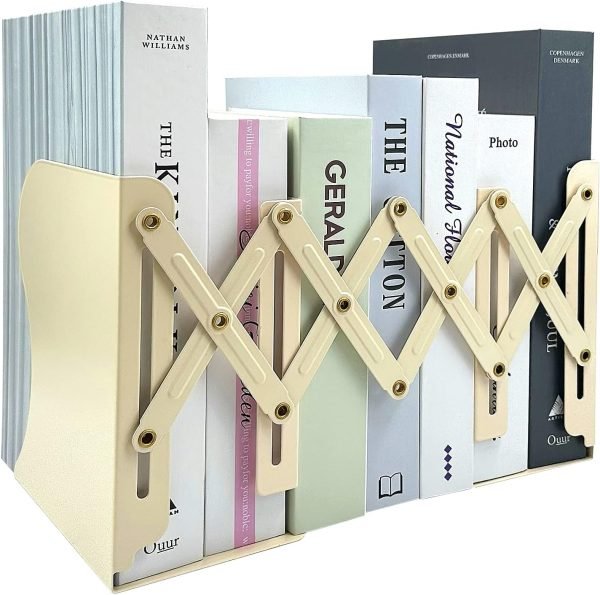 71Nv-k2sbVL._AC_SL1500 Goodsright Decor Adjustable Bookends, 19 inches 2 Dividers Heavy Duty Metal Book Holders, Book Storage Rack, Desk Organizer Magazine File Holder for Office, School, Bookstore and Home, Black