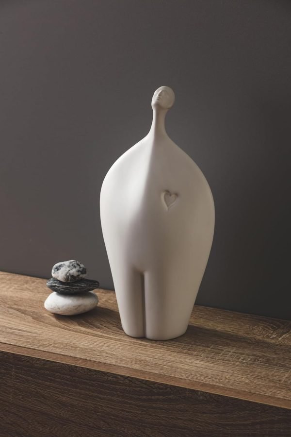 71cYly31JsL._AC_SL1500 Goodsright Decor White Ceramic Sculpture - Home Decor Statue for Serenity, Modern Art Table Top Decoration - Aesthetic Figures Ornaments for Living Room, Bedroom, Office, Shelf, Abstract Style Gifts