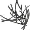 Goodsright Decor 79 Metal Abstract Decorative Sculpture Home Decor Statue with Marble Base, Accent Figurine 17" x 7" x 24", Gray